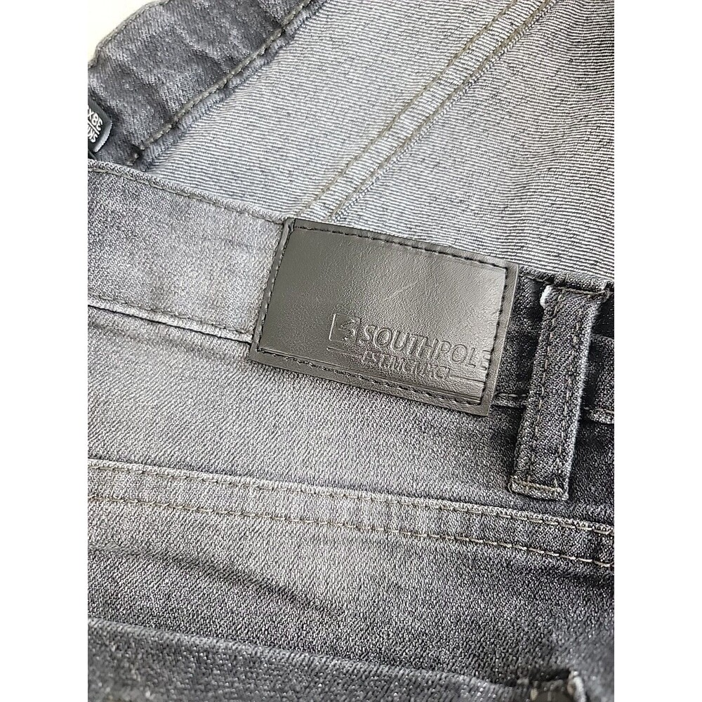 Southpole Skinny Jeans Mens 38x32 Dark Wash Faded Streetwear Denim Pants - Picture 11 of 12